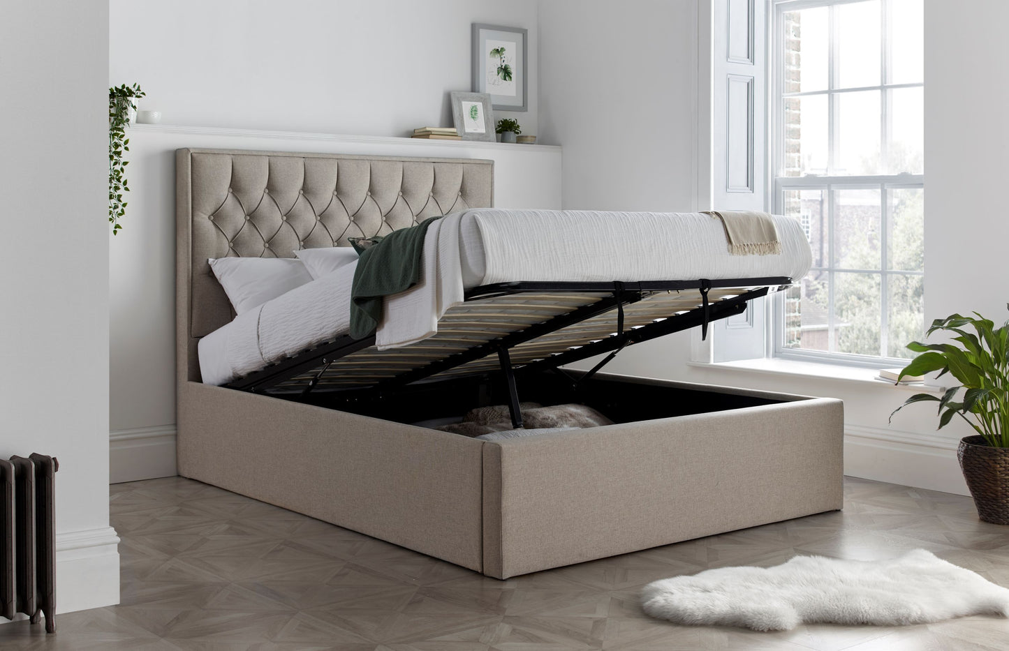 Wilson Fabric Ottoman Bed