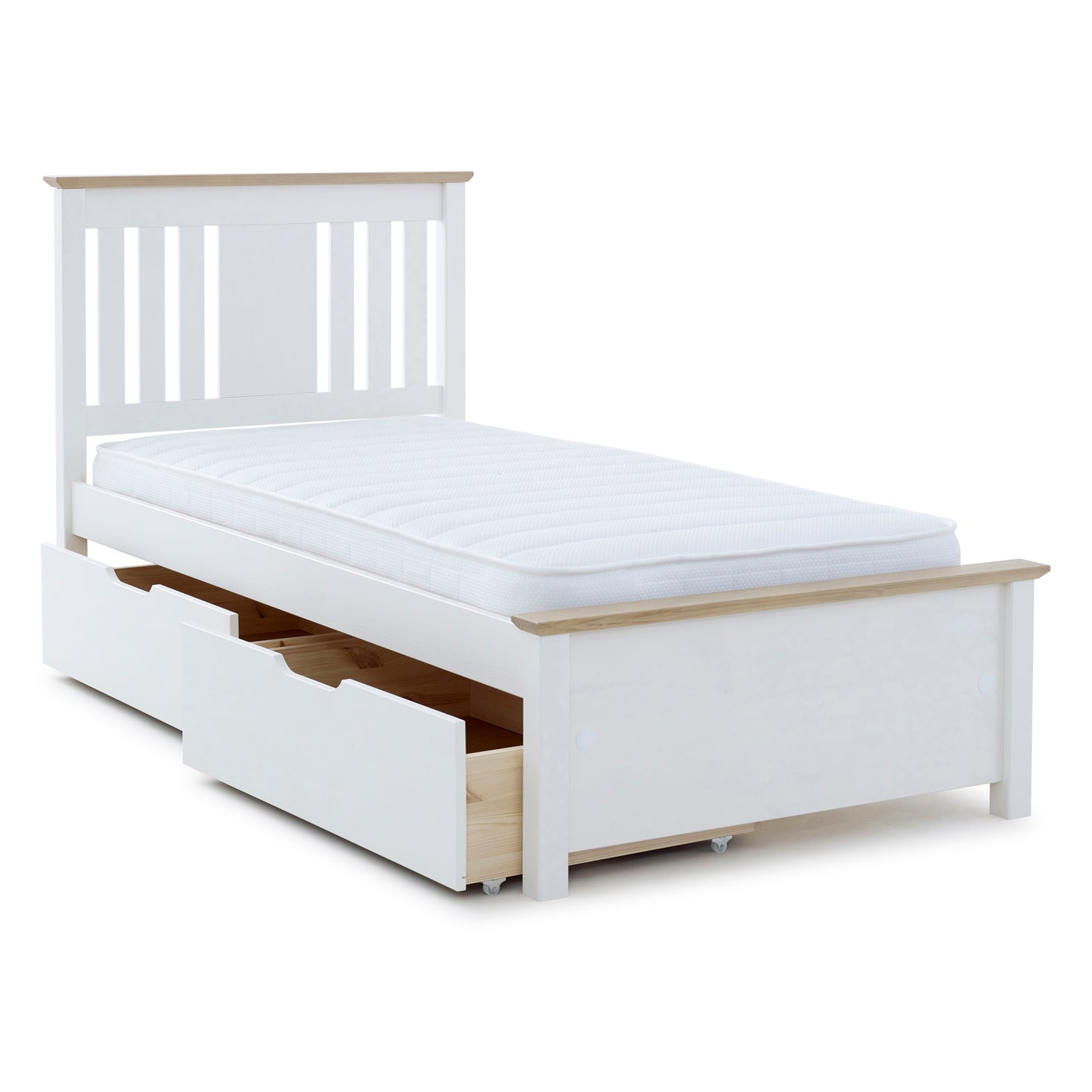 Kid Bed Chester White Solo - Single 190cm x 90 cm (6'3" x 3') White