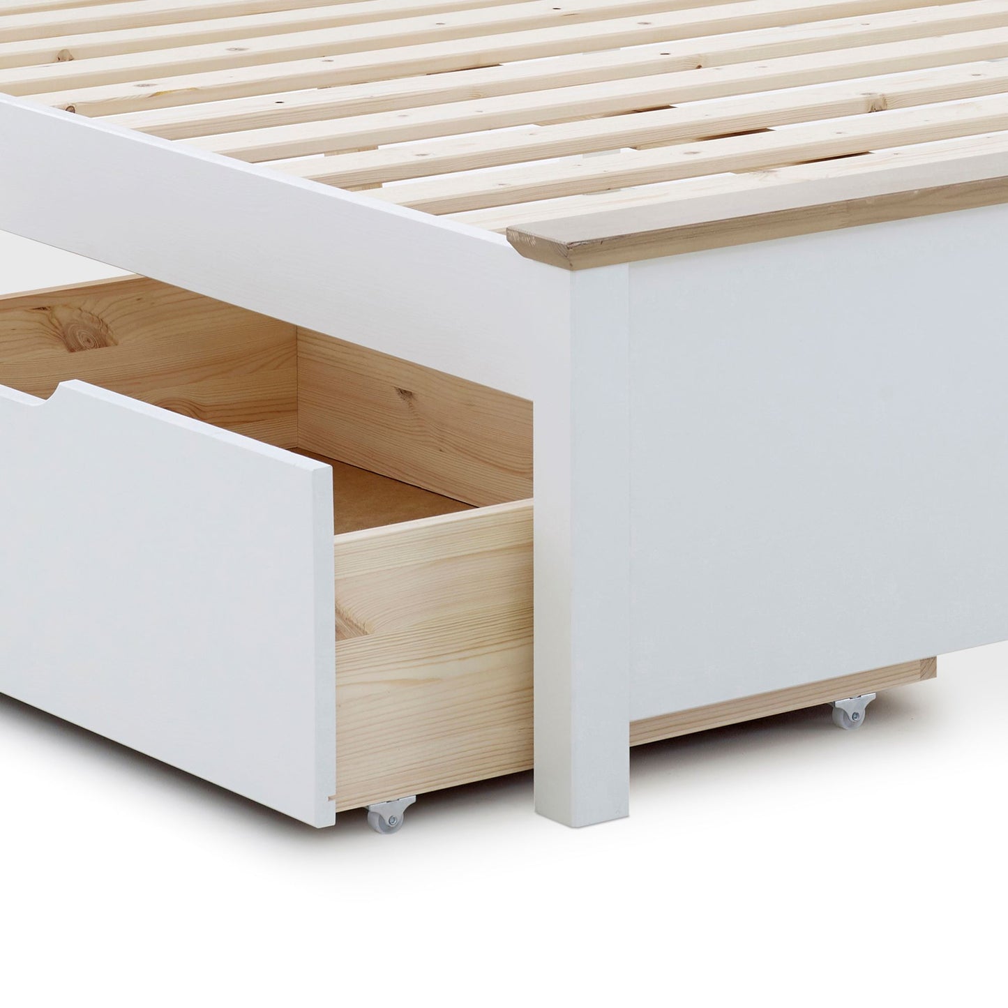 Chester bed with storage 4 drawers (white)