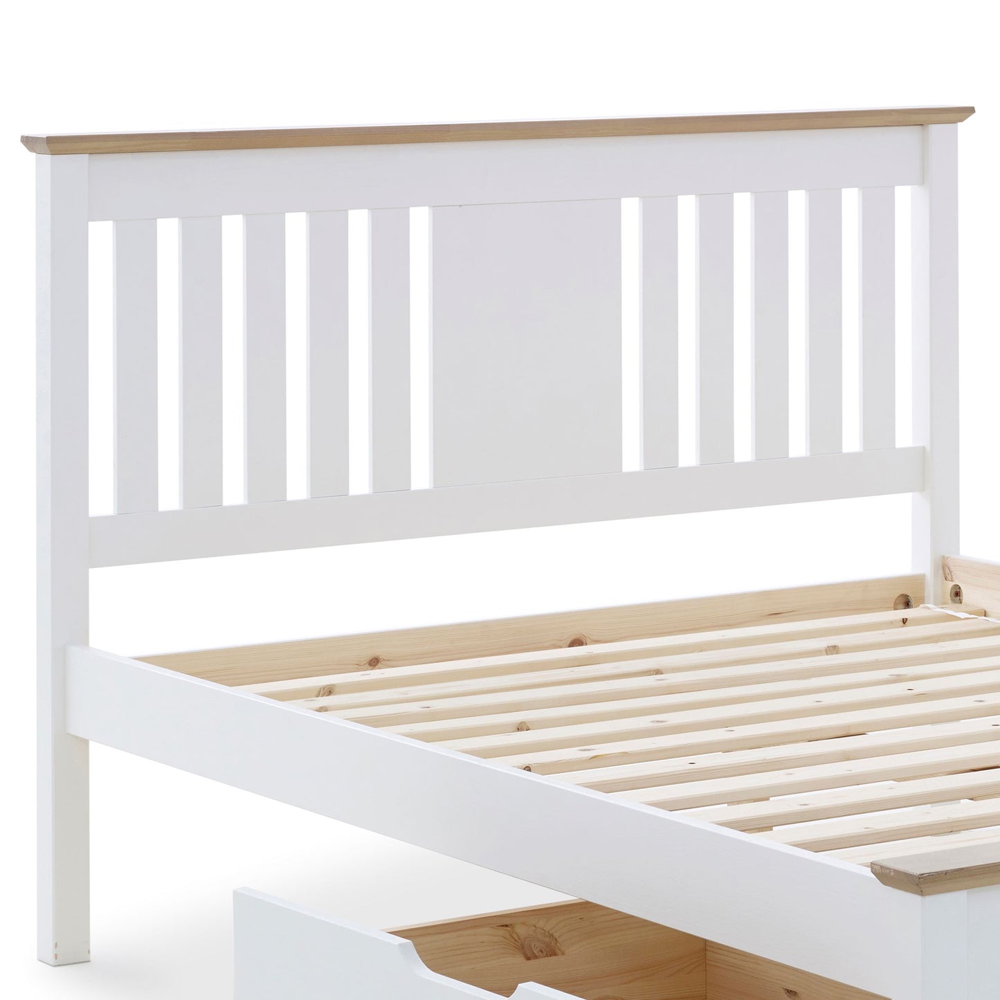 Chester bed with storage 4 drawers (white)