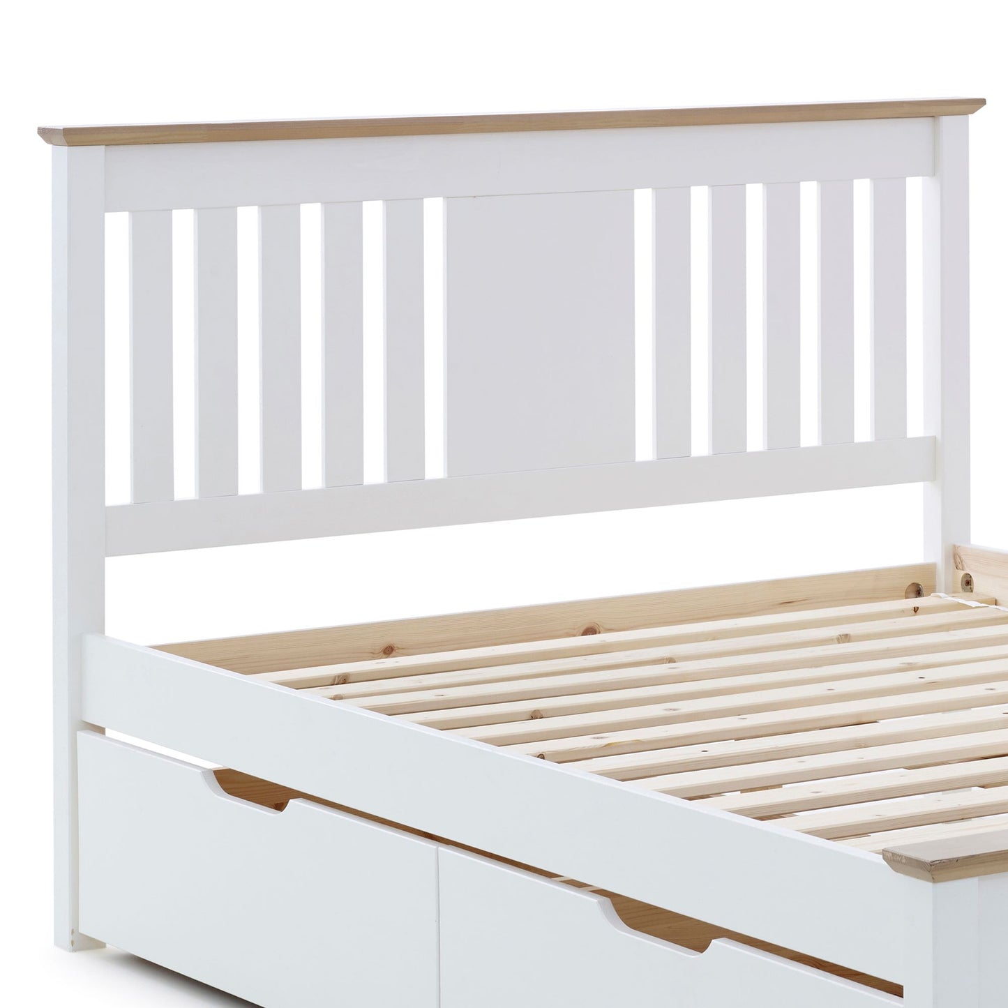 Chester bed with storage 4 drawers (white)