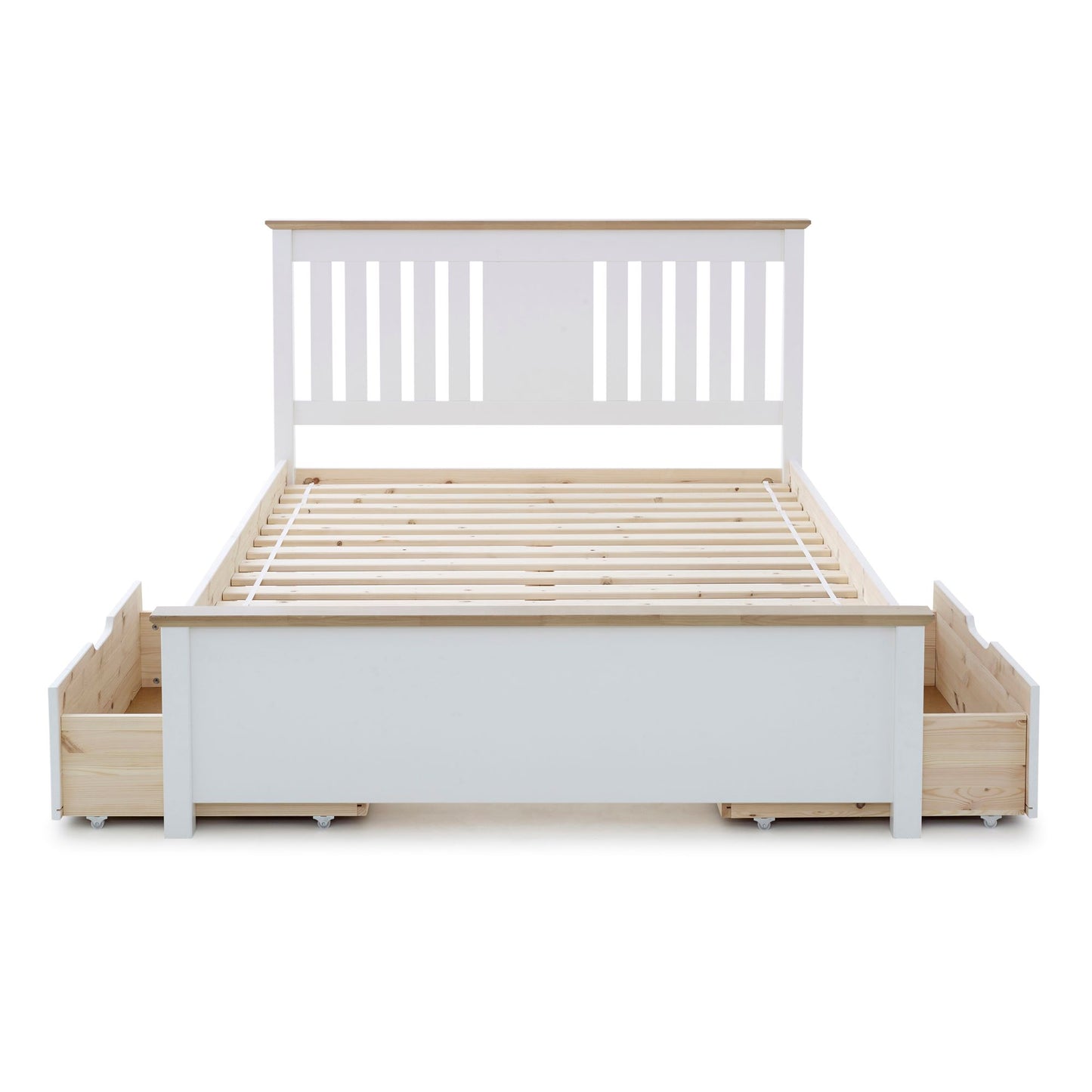 Chester bed with storage 4 drawers (white)