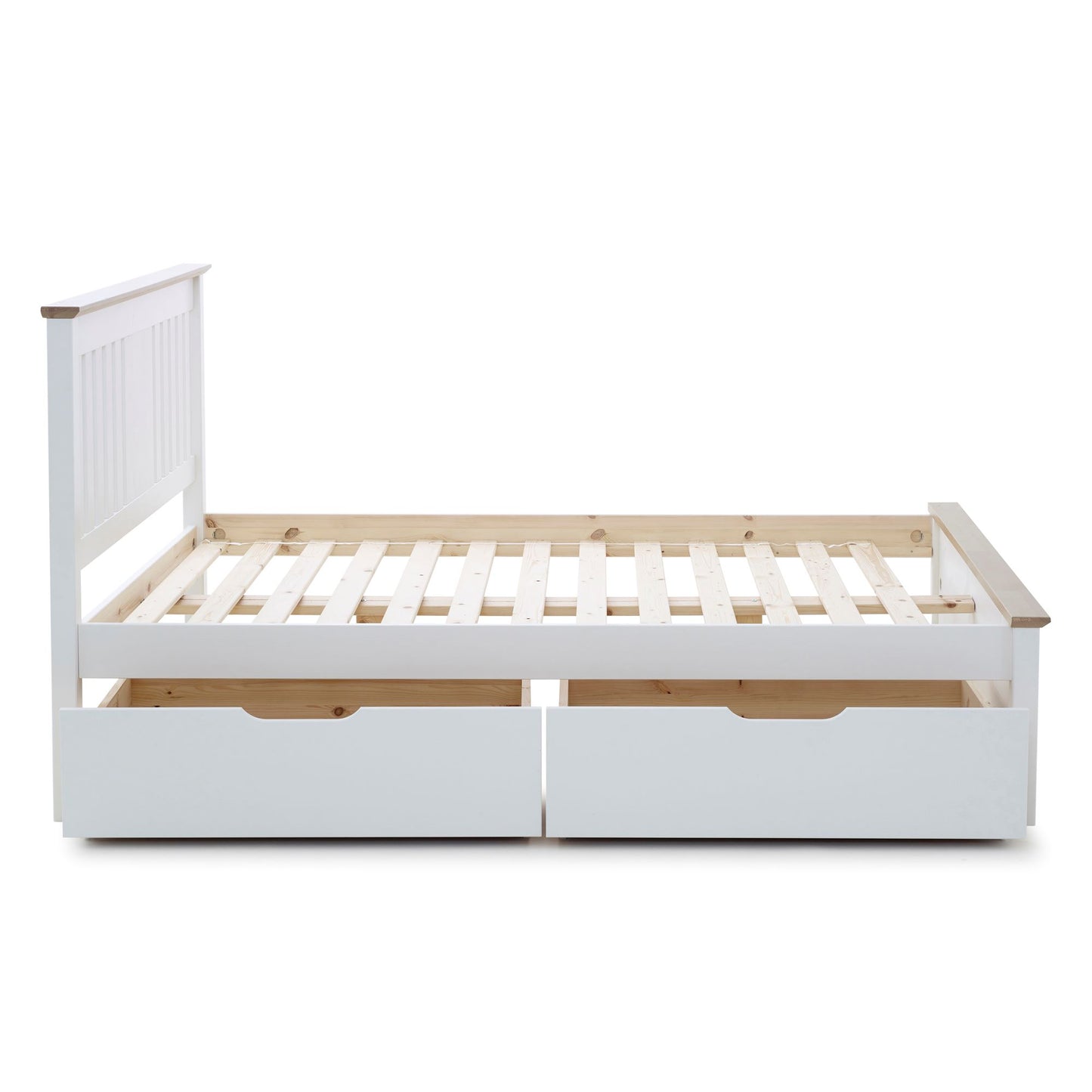 Chester bed with storage 4 drawers (white)