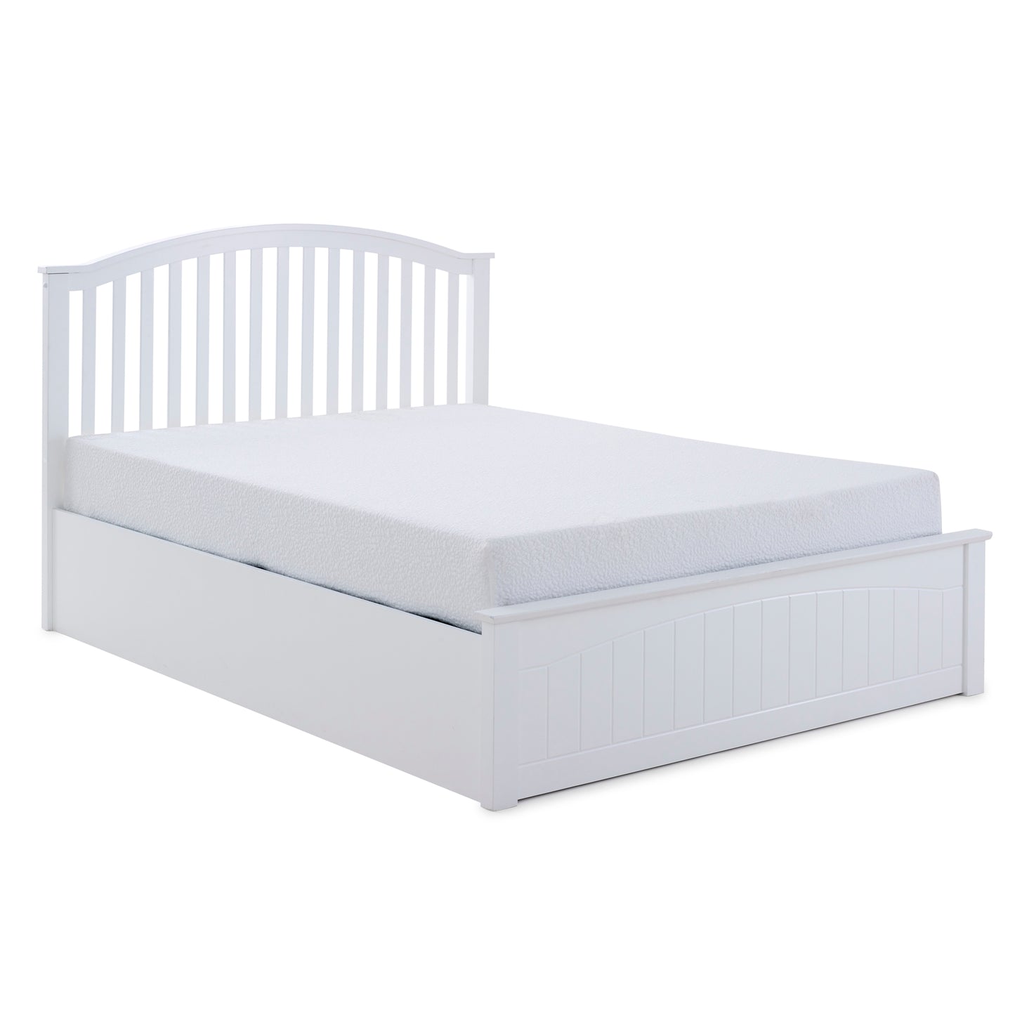 Grayson White Wooden Ottoman Bed