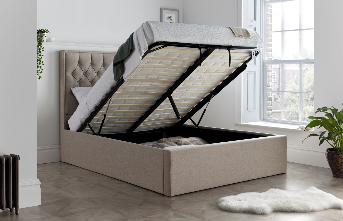 Wilson Fabric Ottoman Bed