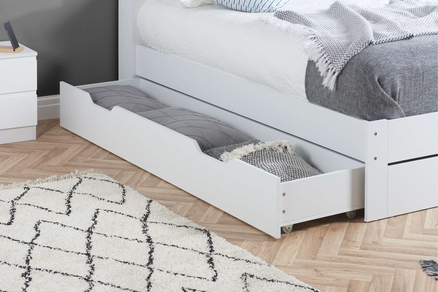 ALFIE Storage Bed White