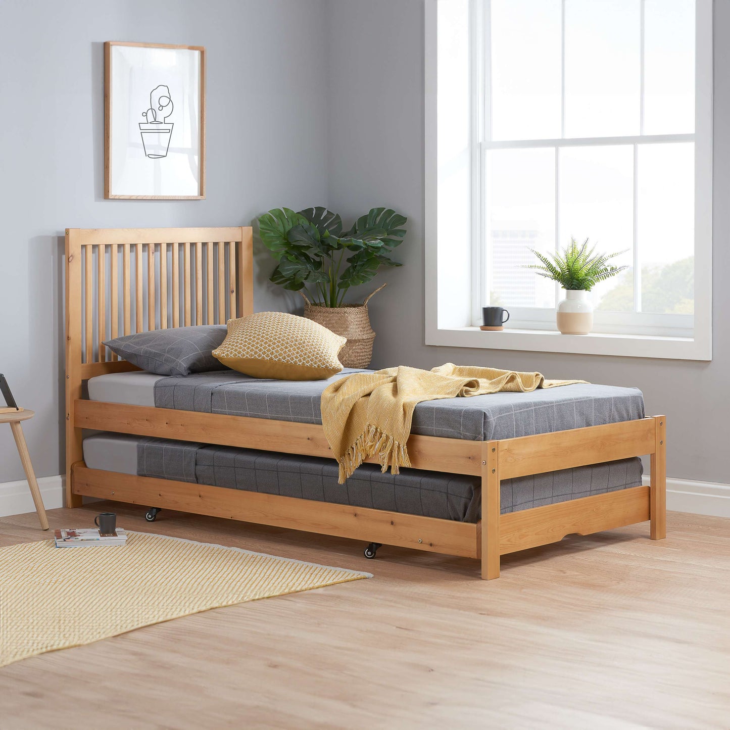 BUXTON Guest Bed - Honey Pine