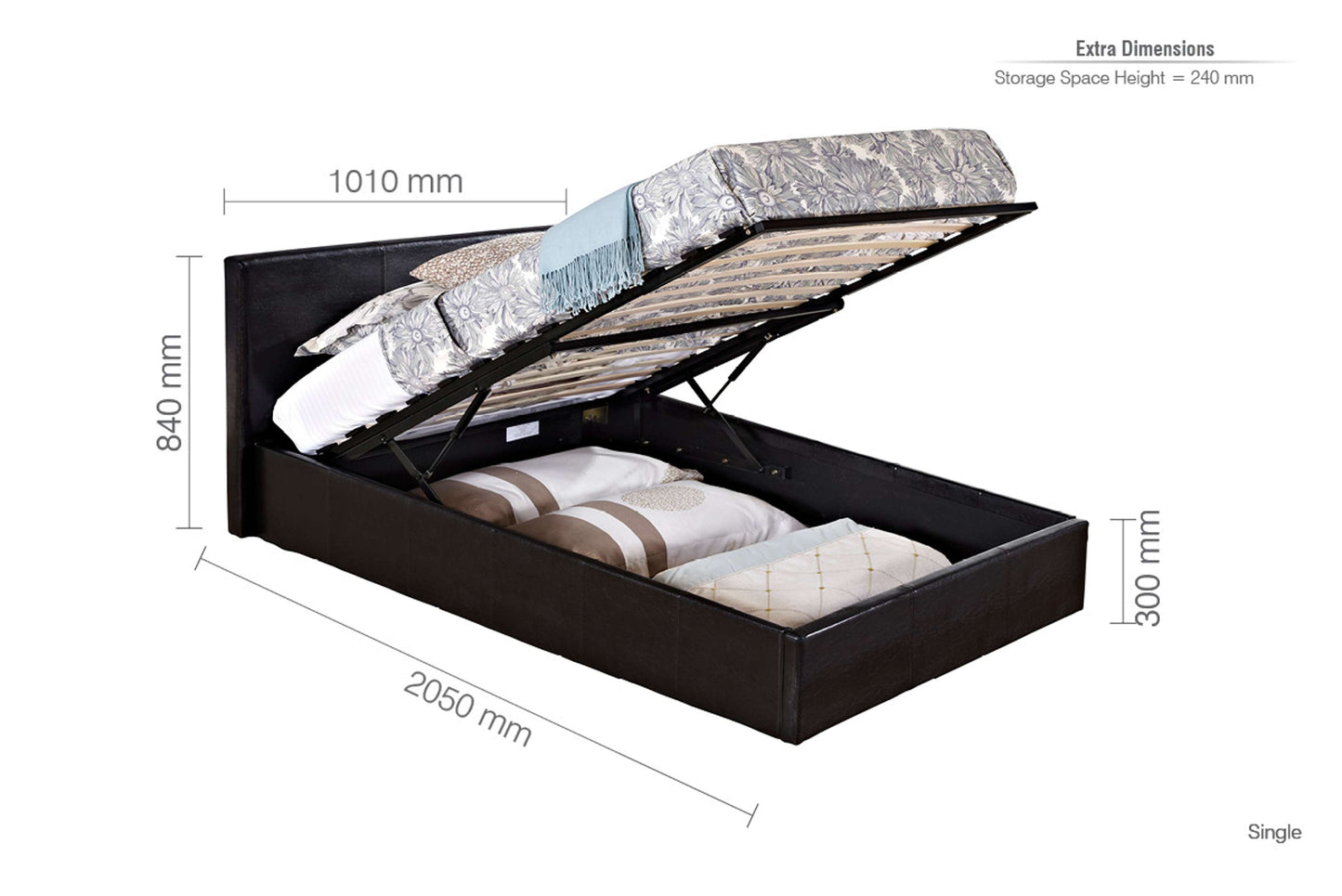 BERLIN Ottoman Faux Leather Bed