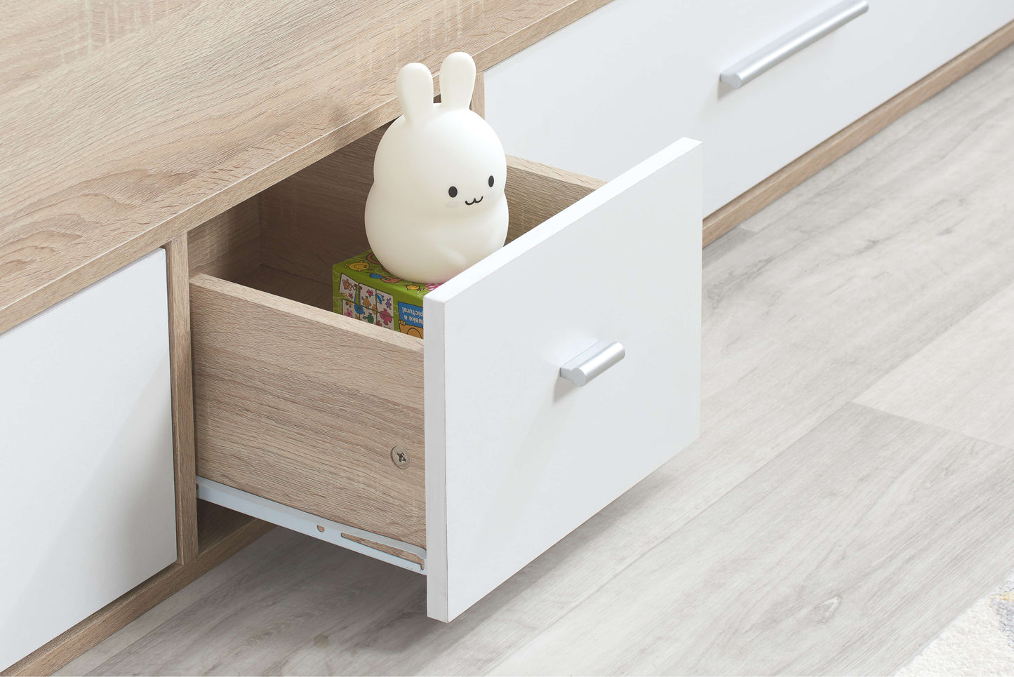 Camden Cabin Kids Bed White & Oak Effect