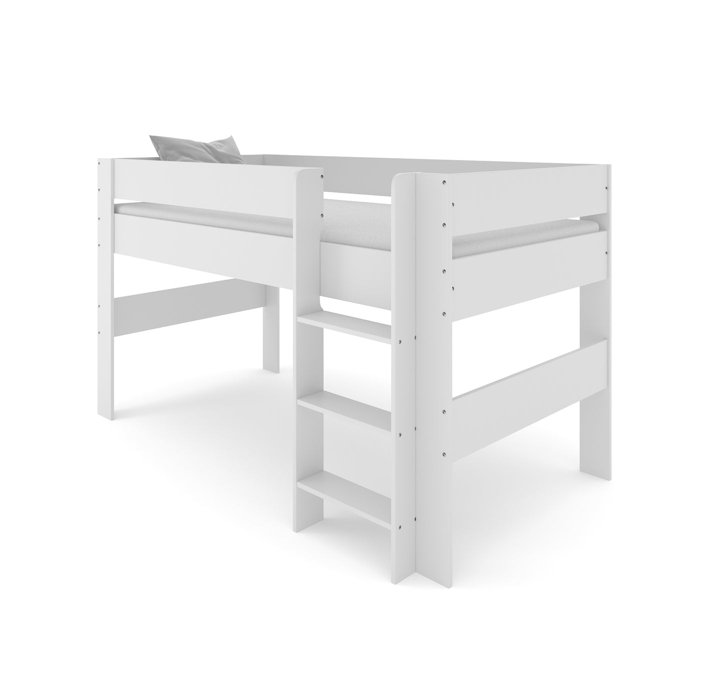 Childrens Mid Sleeper - Grey & White