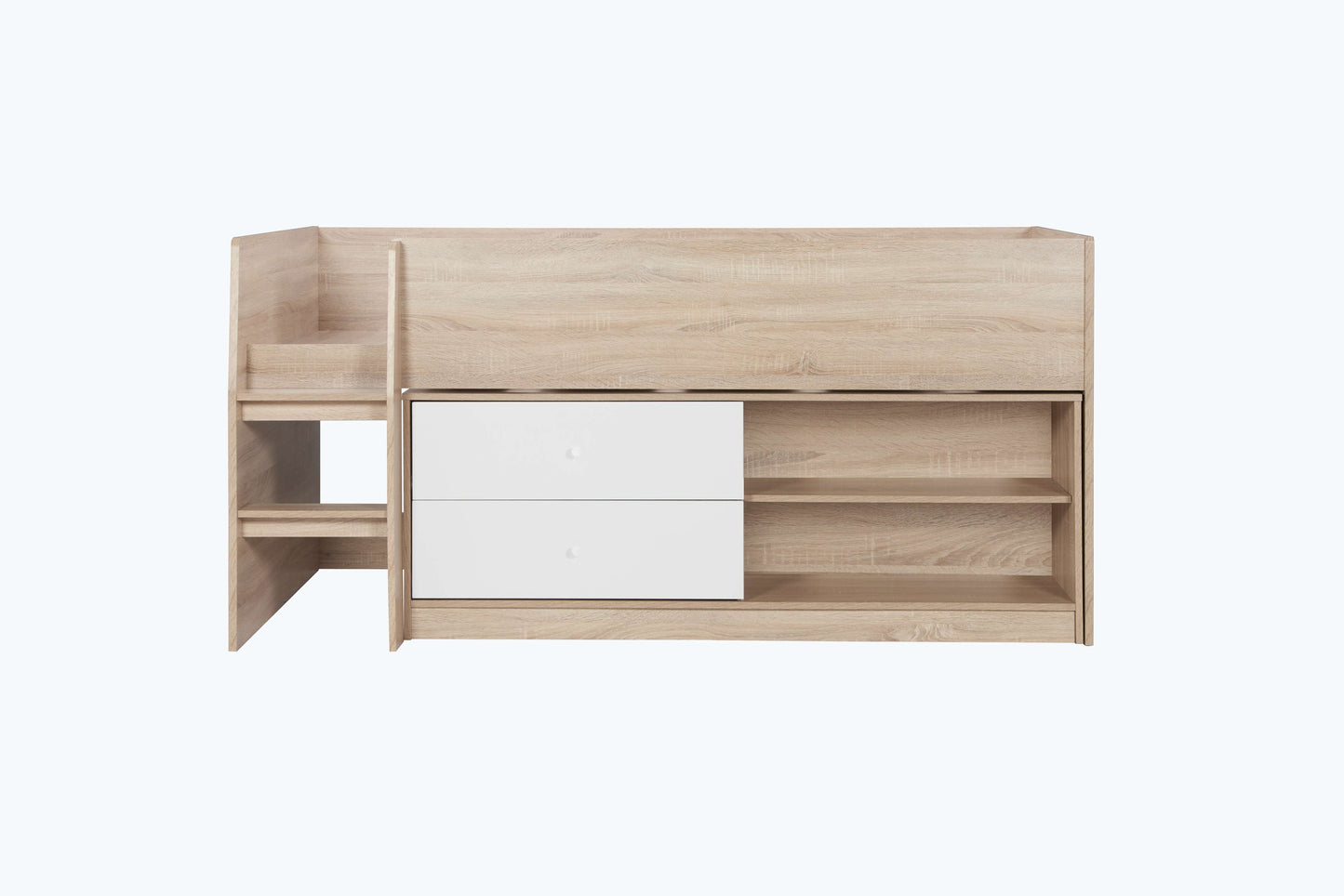 Leyton Cabin Kids Bed White & Oak Effect