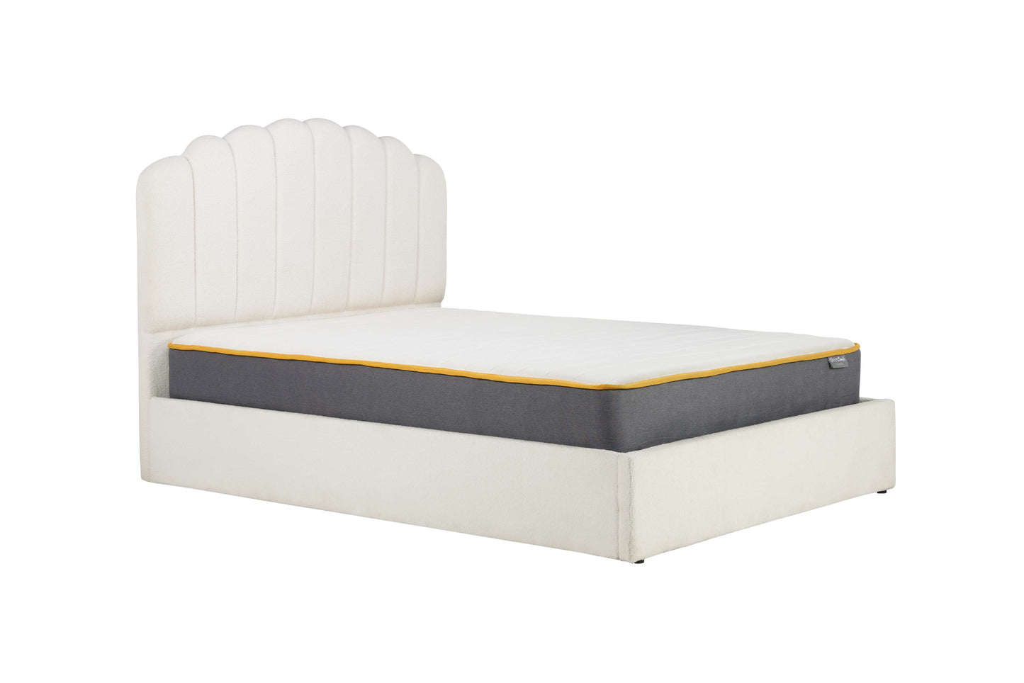 MONACO Ottoman Bed White Fabric