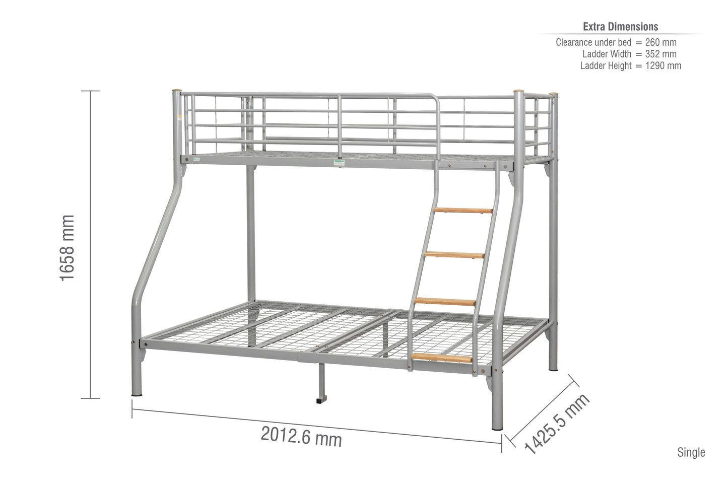 NEXUS BUNK BED SILVER