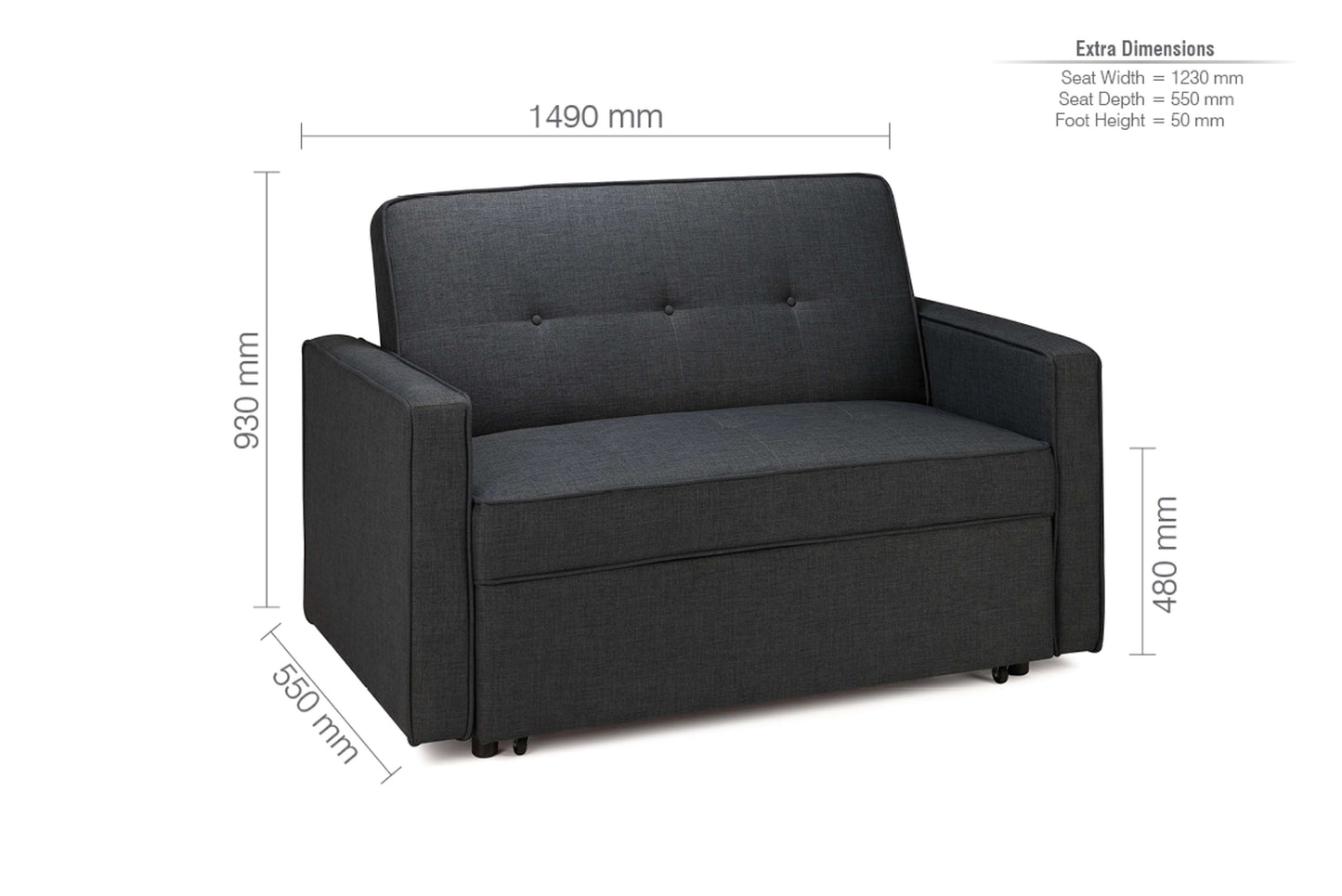 OTTO Sofa Bed Grey