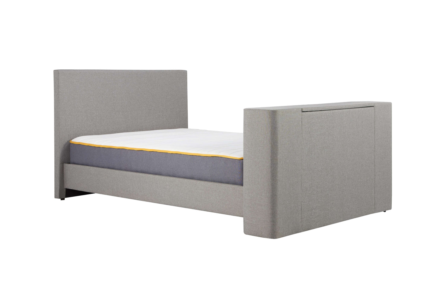 PLAZA Fabric TV Bed - Grey