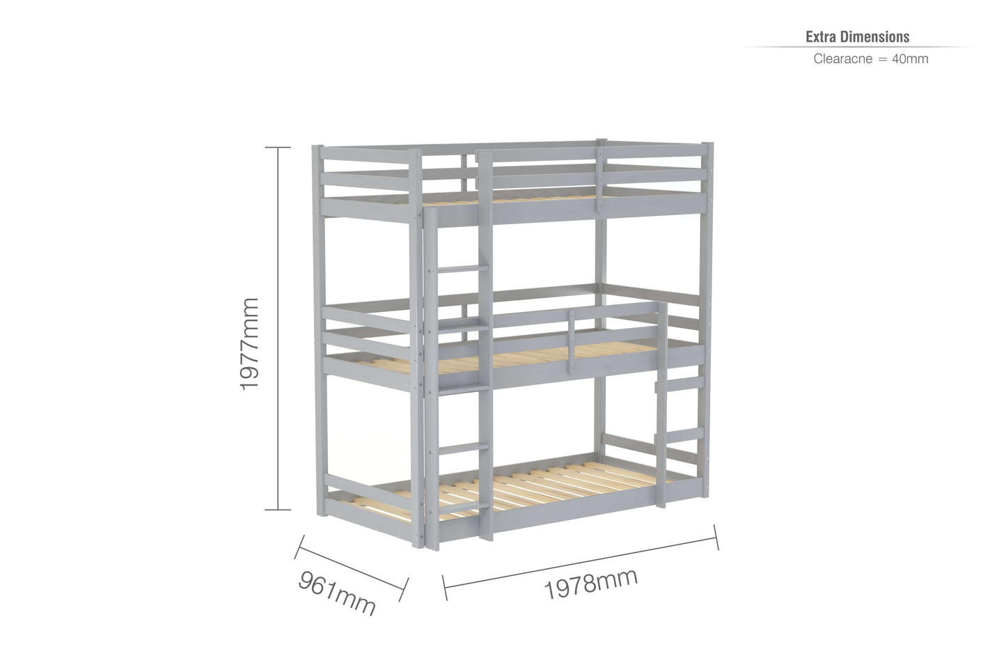 TRESSA TRIPLE BUNK BED - CHILD BEDROOM