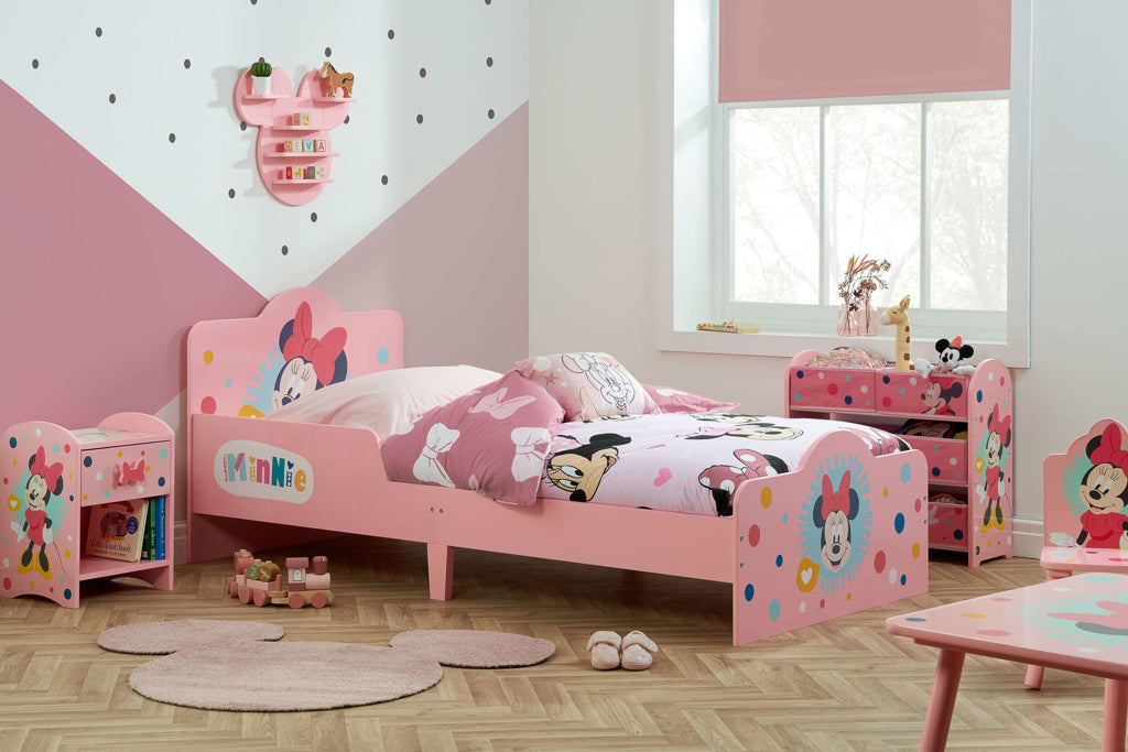 DISNEY MINNIE MOUSE BED - PINK SINGLE BED FOR GIRLS