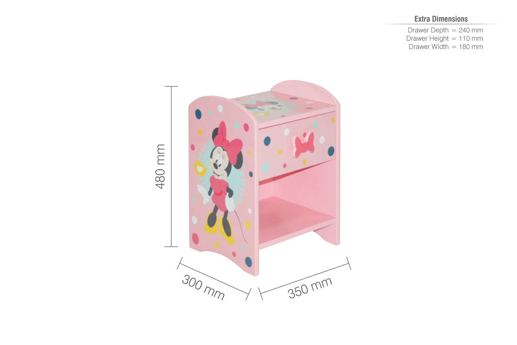 DISNEY MINNIE MOUSE BEDSIDE TABLE