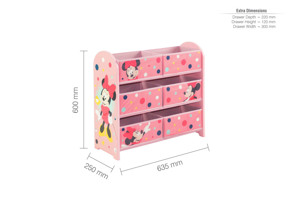 DISNEY MINNIE MOUSE STORAGE UNIT - GIRLS BEDROOM