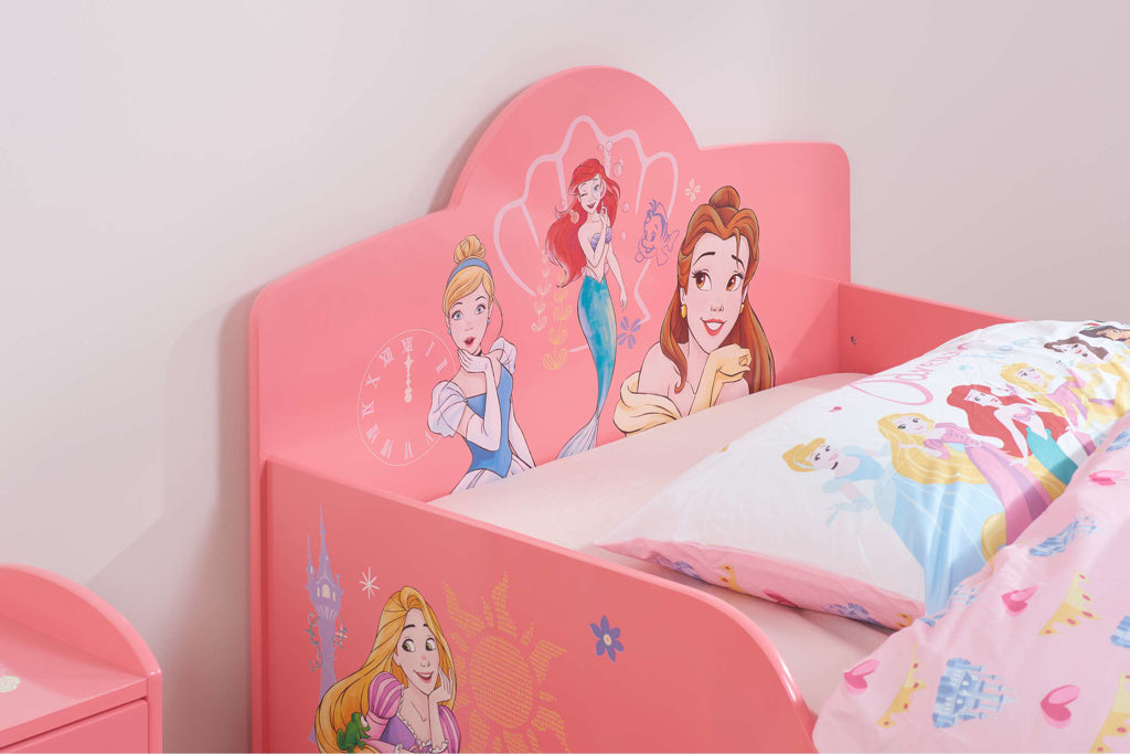 DISNEY THEMED PRINCESS BED - PINK SINGLE BED FOR GIRLS