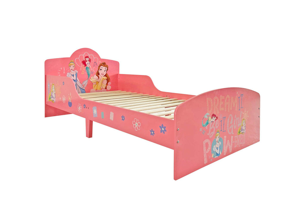 DISNEY THEMED PRINCESS BED - PINK SINGLE BED FOR GIRLS