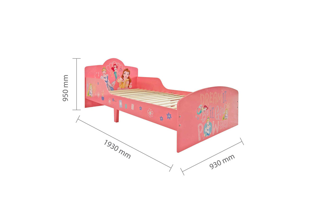 DISNEY THEMED PRINCESS BED - PINK SINGLE BED FOR GIRLS